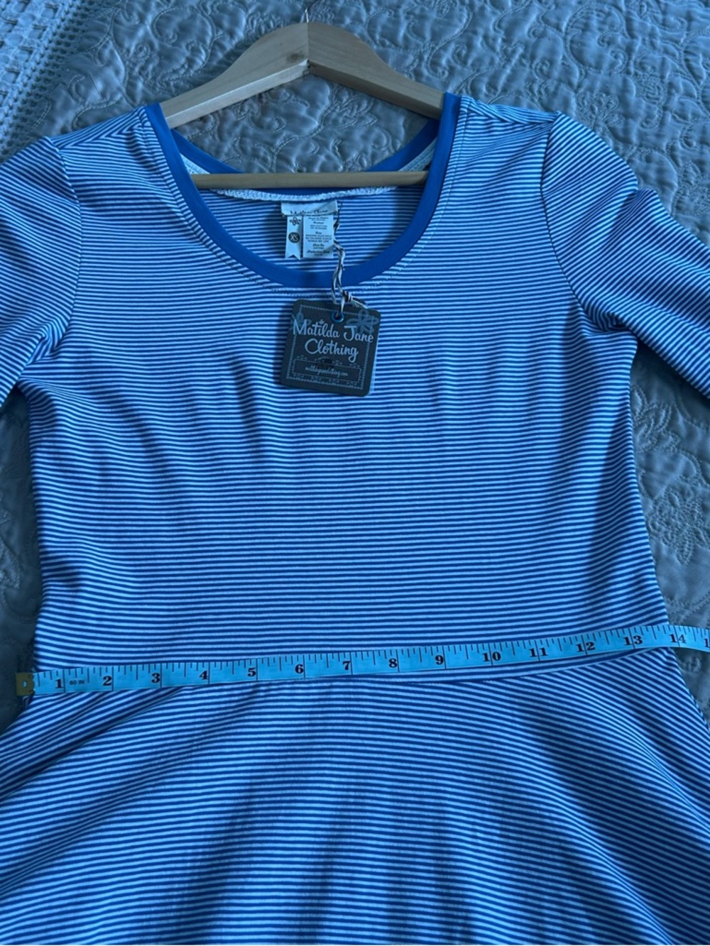 🌿 Matilda Jane Blue Striped Dress | XS | Parisian Spring Style - Picture 8 of 12